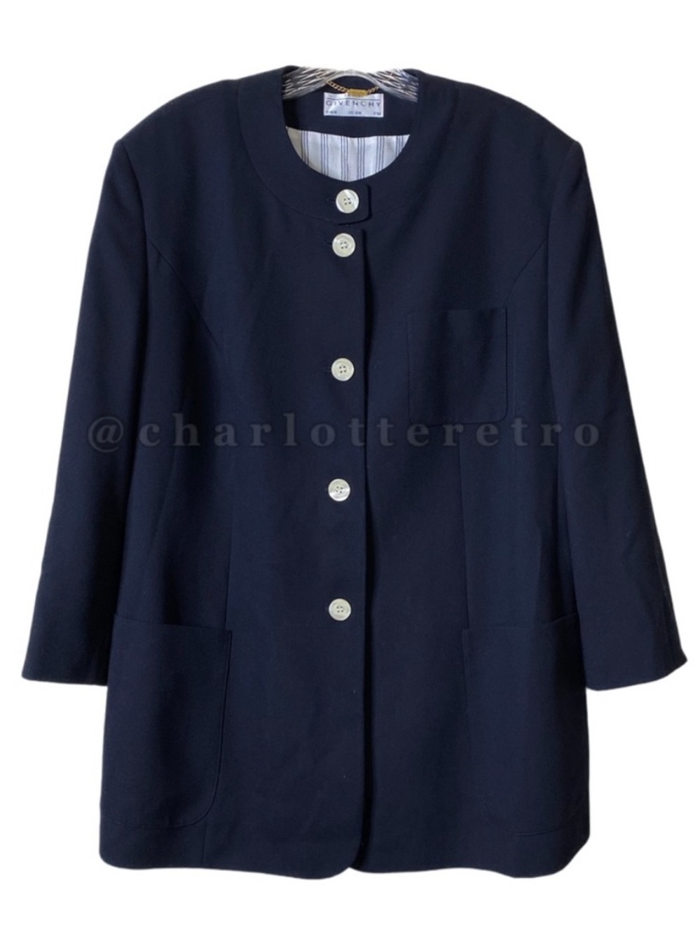 vtg GIVENCHY Navy Blazer